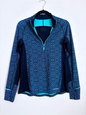 Patagonia All Weather 1/4 Zip Mesh Back Thumbholes Lightweight Trail Running S